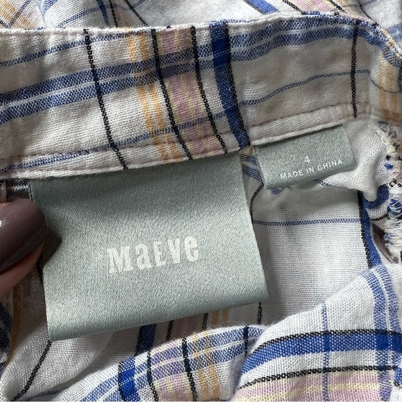 Anthropologie Maeve Sava Swing Top in Plaid Print - Picture 6 of 8